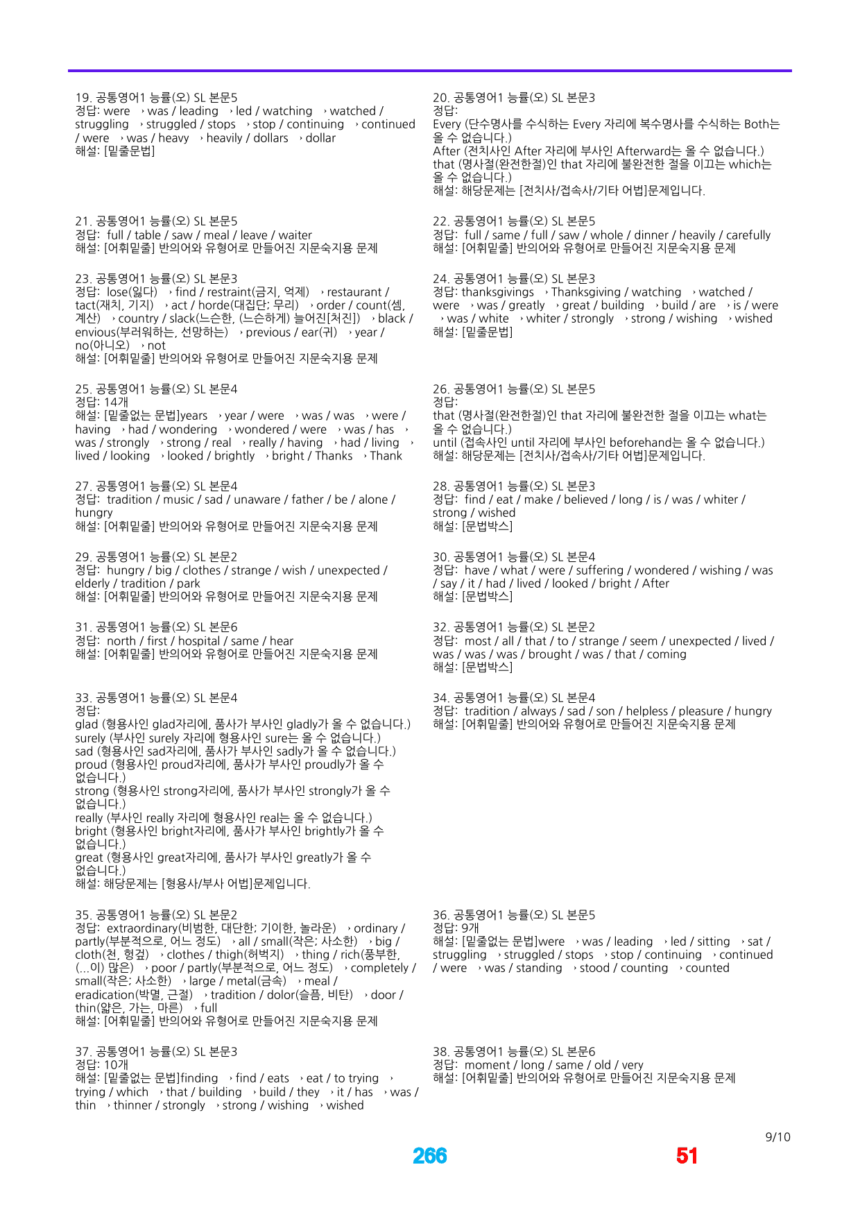 1공통영어1 능률(오) 전체 어법,어휘 워크북_preview_266