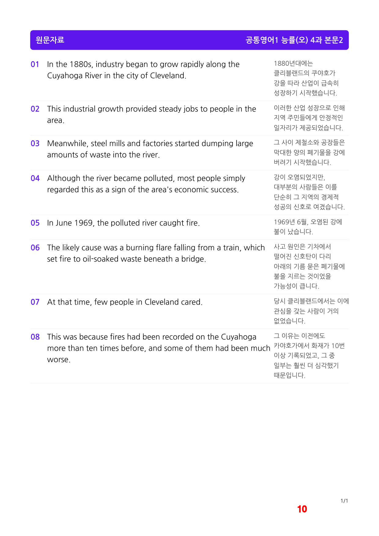 공통영어1 능률(오) 4과 메가 워크북(40제X5회)_preview_10