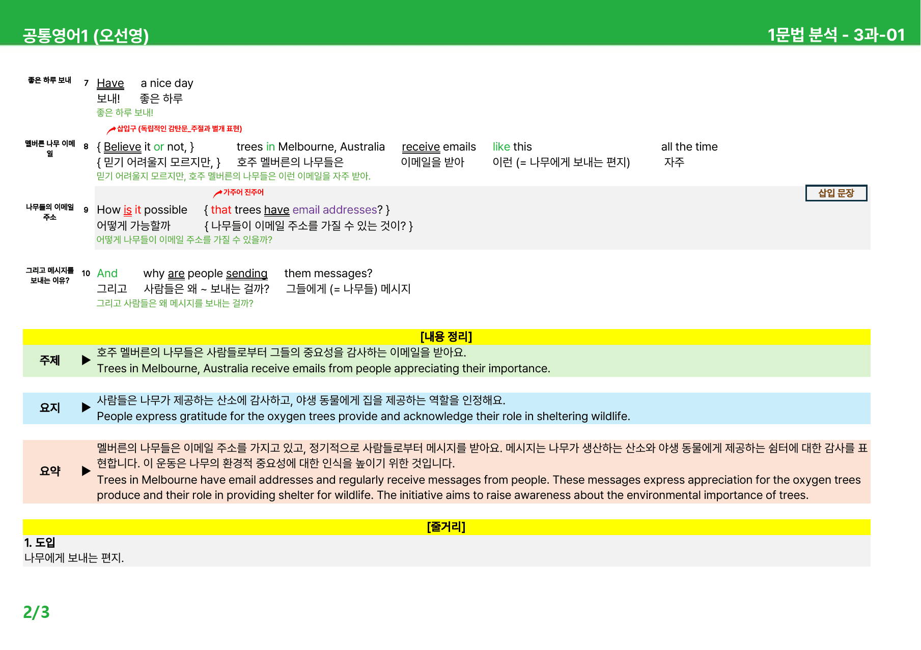 공통영어1 오선영 3과 - 상세분석 (+ 빈칸, 어법, 순서, 서술)_preview_2