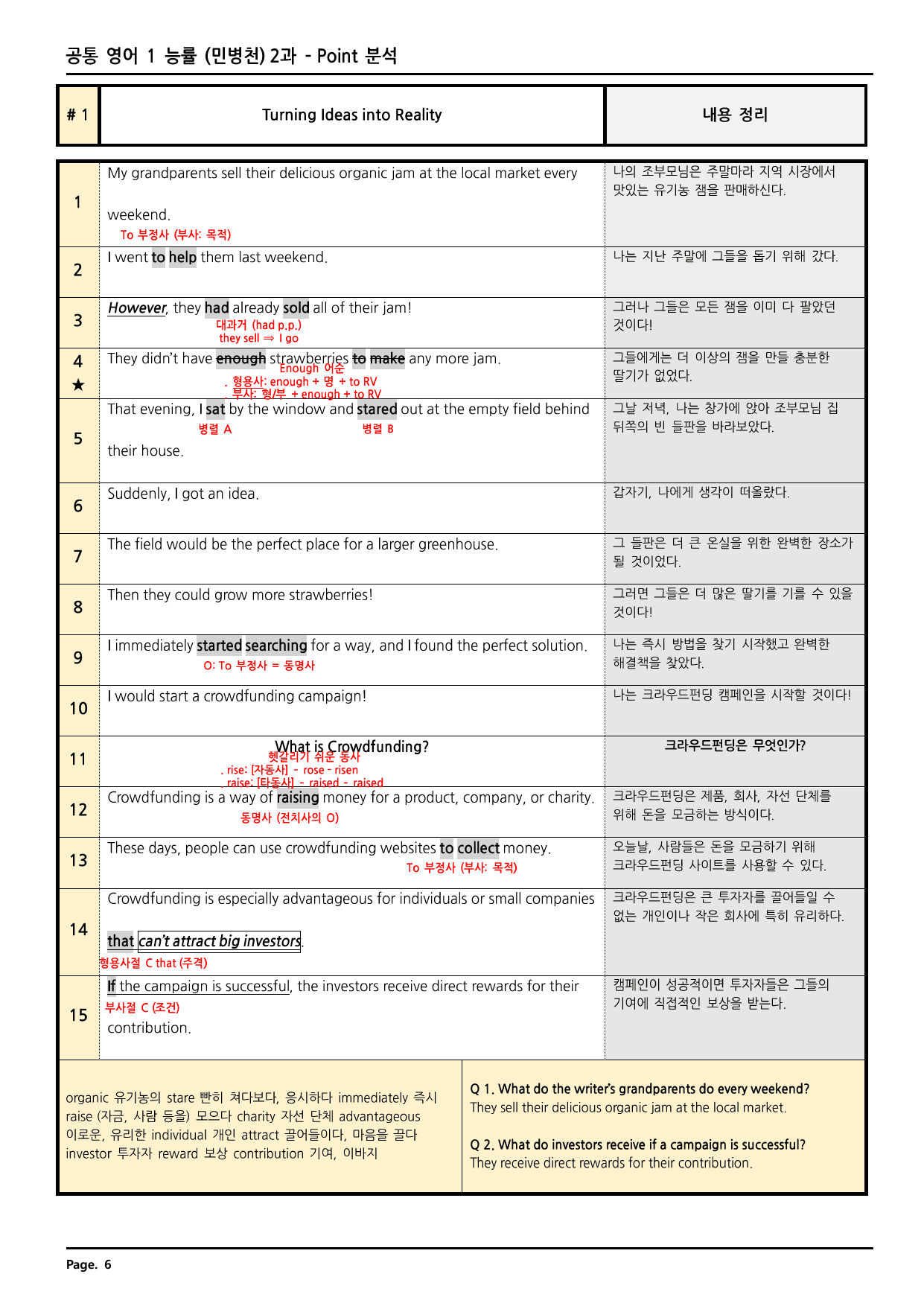 공통영어1 능률(민) 2과 깔끔한 분석과 완벽한 테스트 (39페이지)_preview_undefined