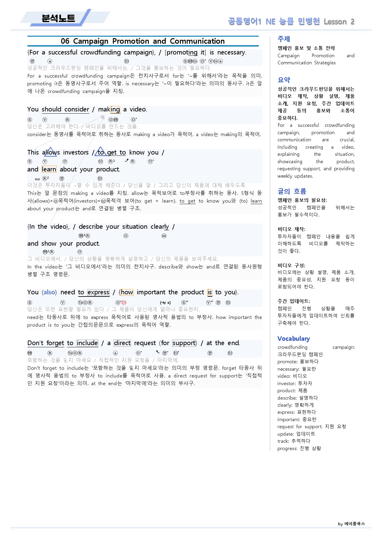 공통영어1 능률 민병천 02 2강 2과 분석노트 22년 개정_preview_9