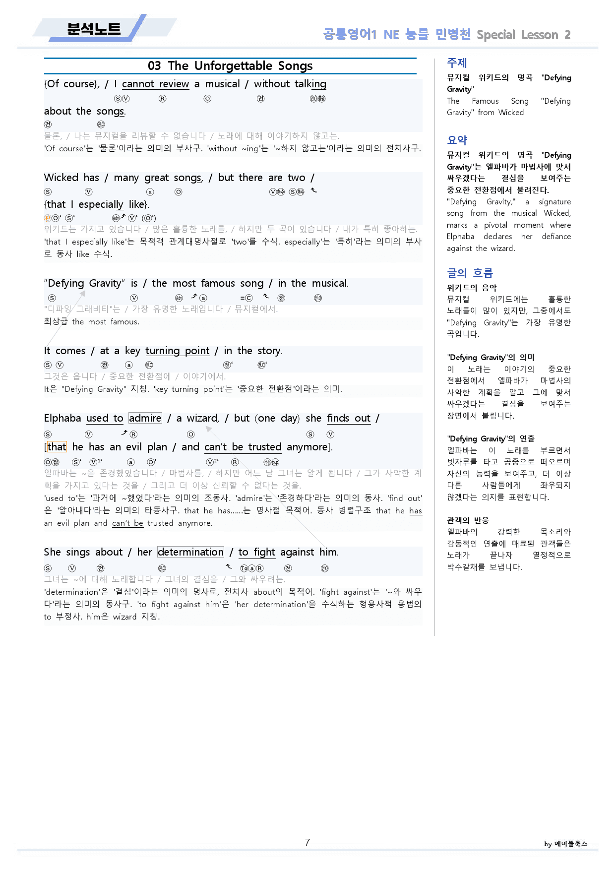 공통영어1 능률 민병천 스페셜레슨2 분석노트 변형문제 워크북 올인원_preview_7