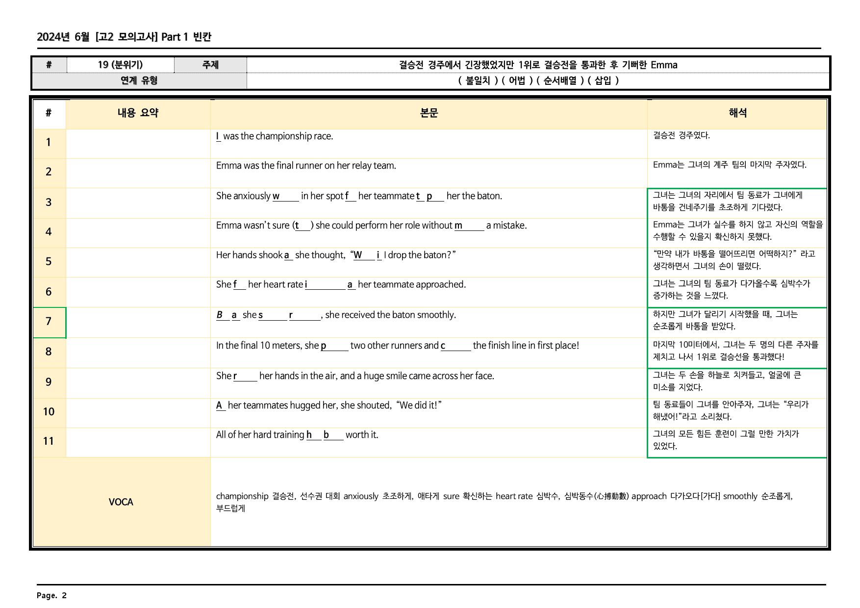 2024년 6월 고2 모의고사 깔끔한 분석과 완벽한 테스트_preview_26