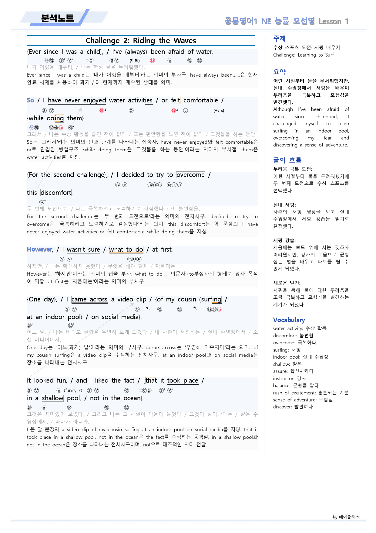 공통영어1 능률 오선영 01 1강 1과 분석노트 22년 개정_preview_7