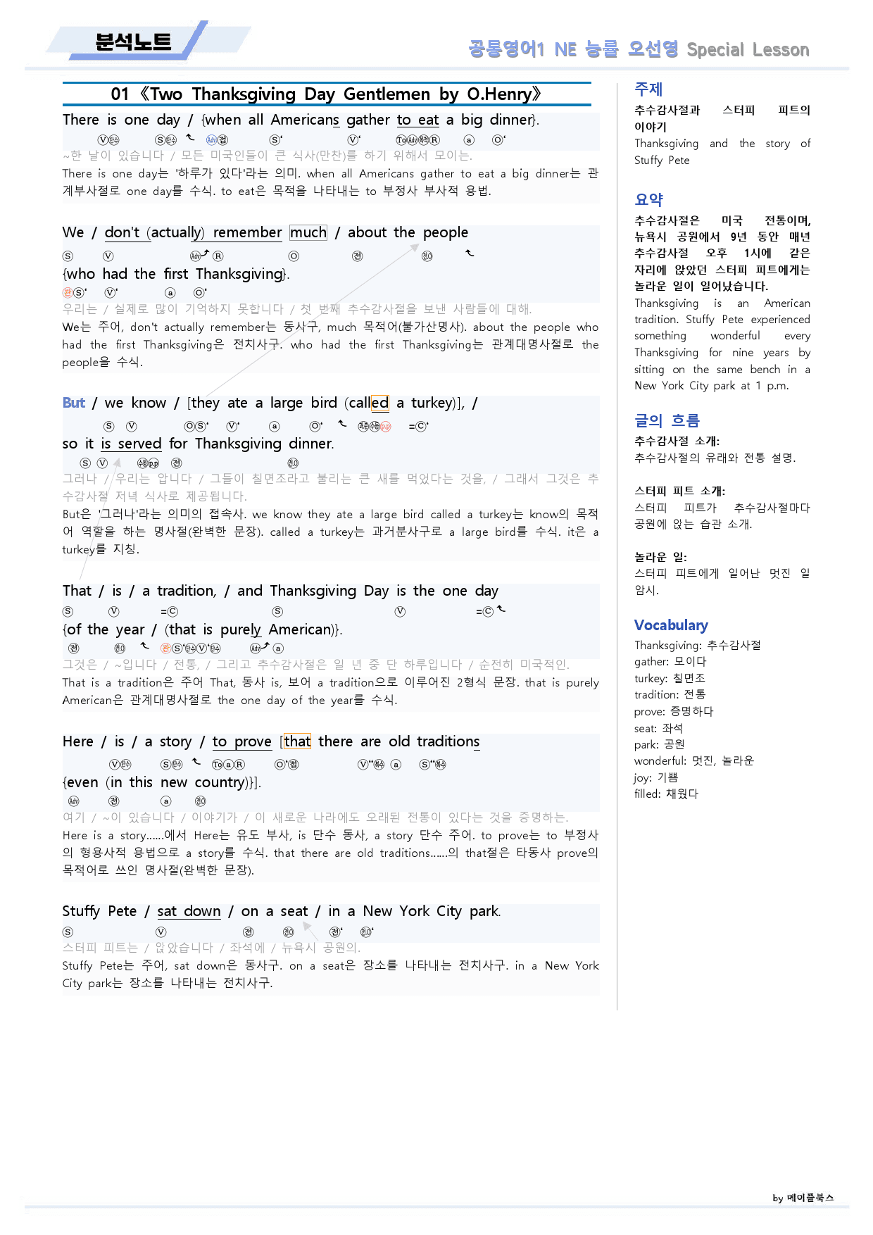 공통영어1 능률 오선영 special lesson 스페셜레슨 분석노트 _preview_2