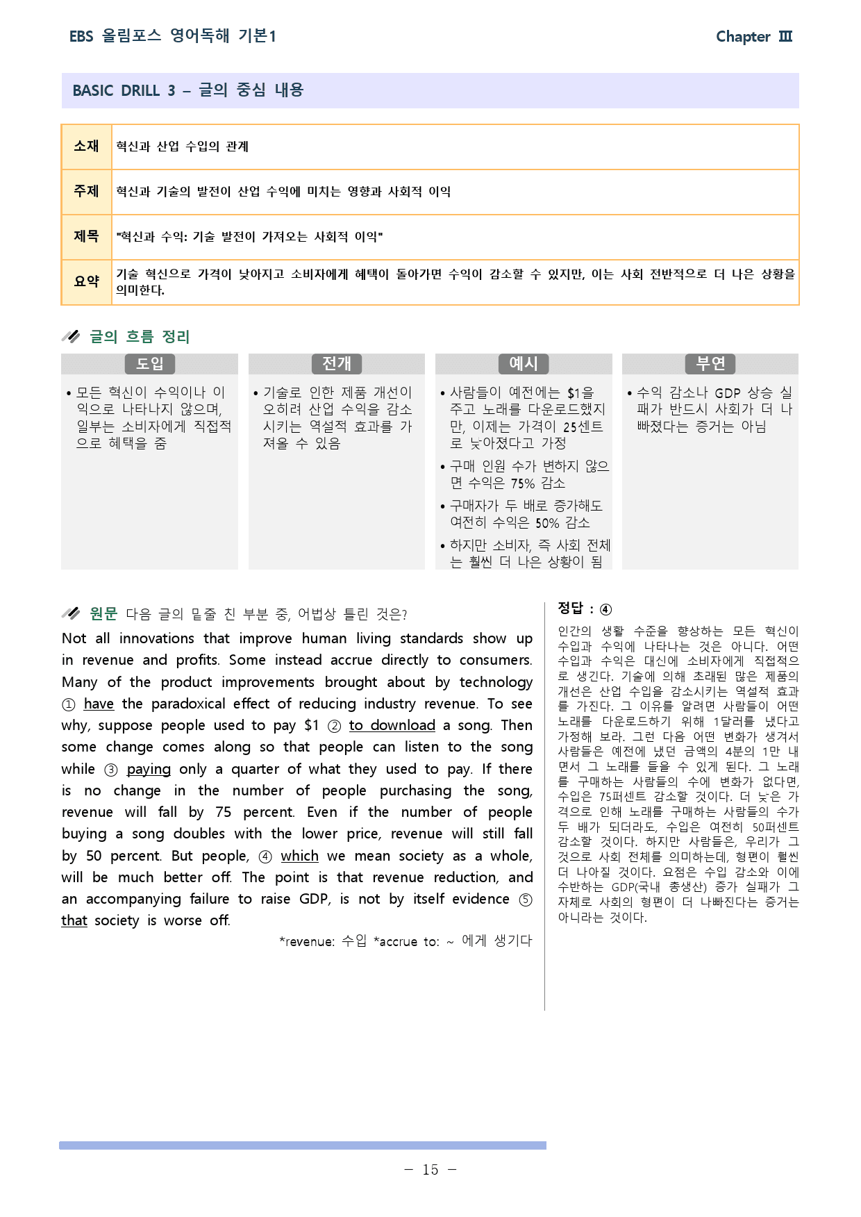 올림포스 독해의 기본 1(2025개정) 분석본 unit 08_preview_15
