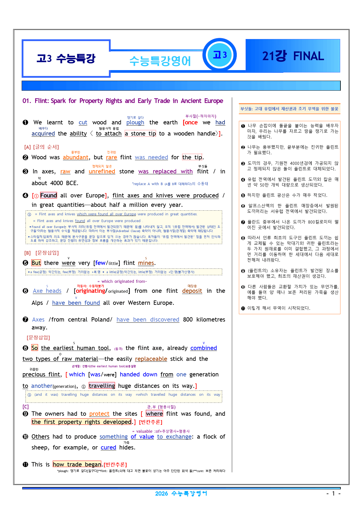 2026 수능특강 영어 FINAL 지문분석 21강_preview_1