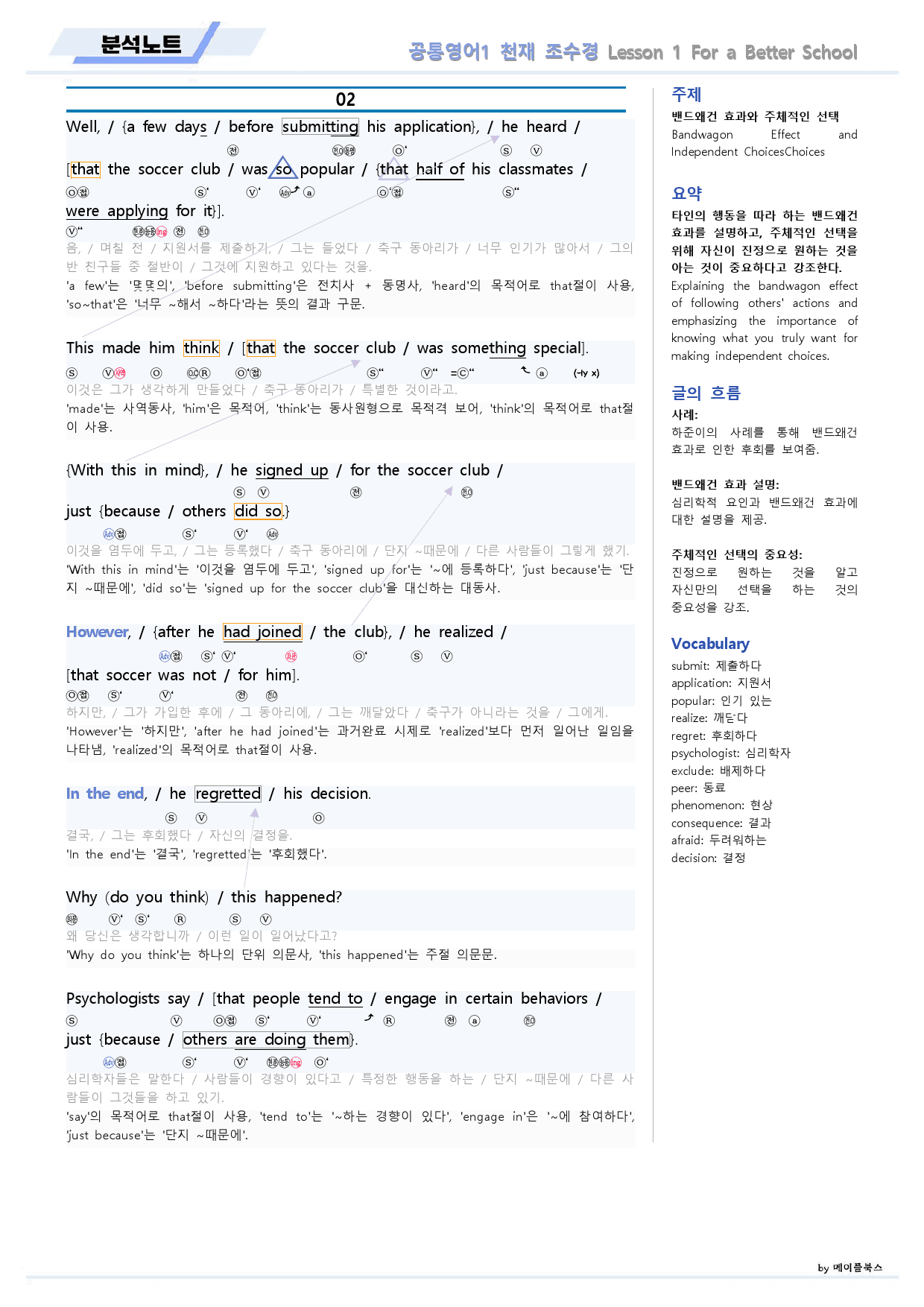 공통영어1 천재 조수경 1강 1과 분석노트 by 메이플북스_preview_4