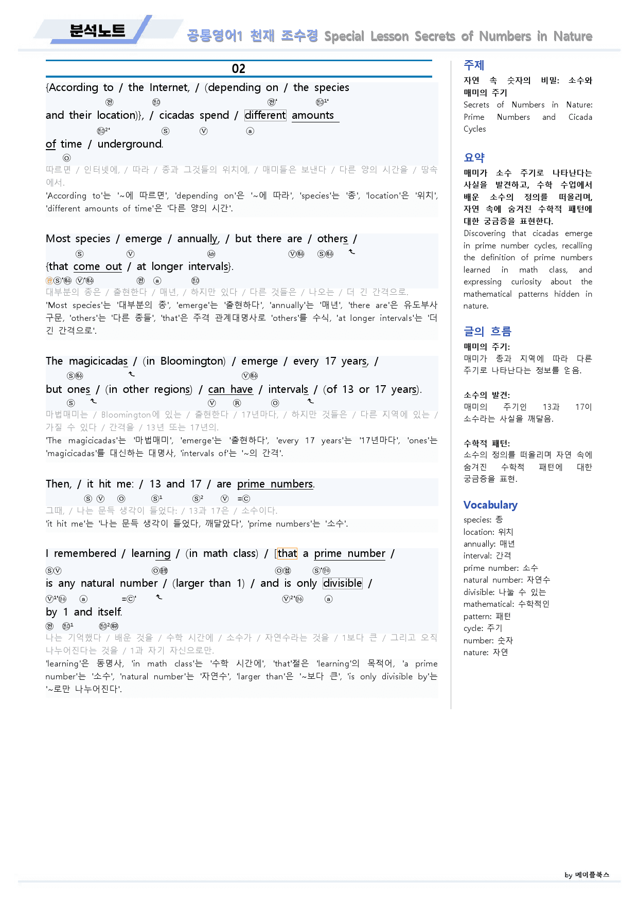 공통영어1 천재 조수경 Special 레슨 분석노트 by 메이플북스_preview_4