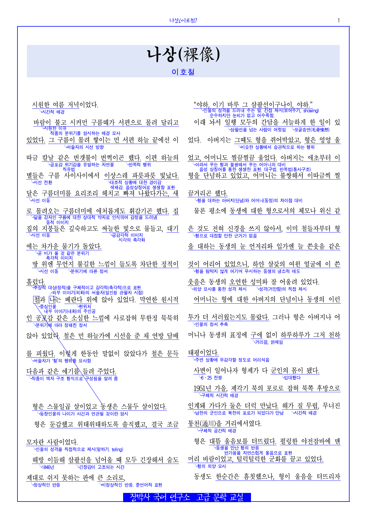 나상(이호철) 전문+분석+해설+문제_preview_1
