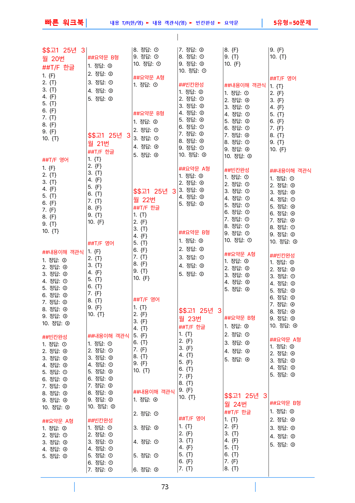 고1, 25년 3월 빠른 워크북(1지문당 50문제)_preview_73