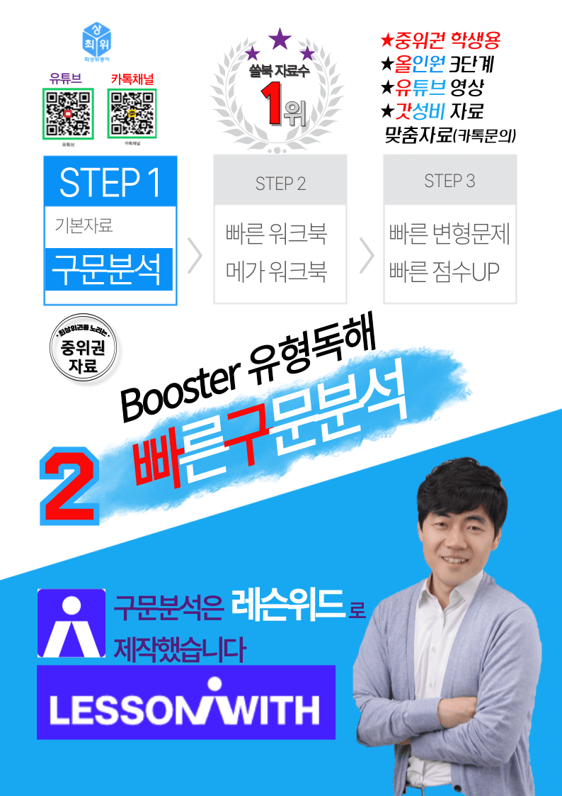 Booster 유형독해(2022) 유형11, 빠른구문분석_promotion