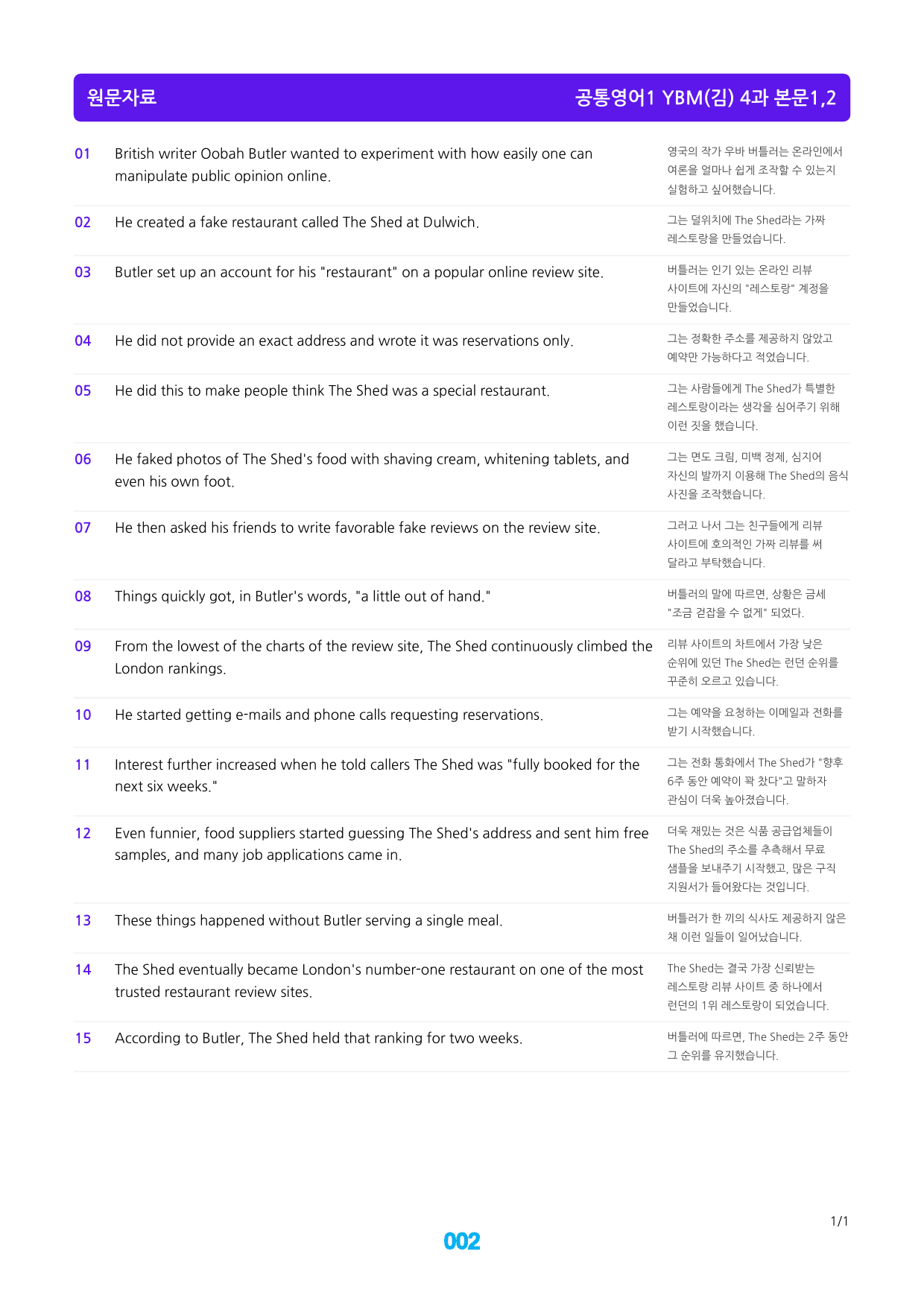 공통영어1 YBM(김) 4과 좌배빈+메가워크북 40제X10회_preview_2