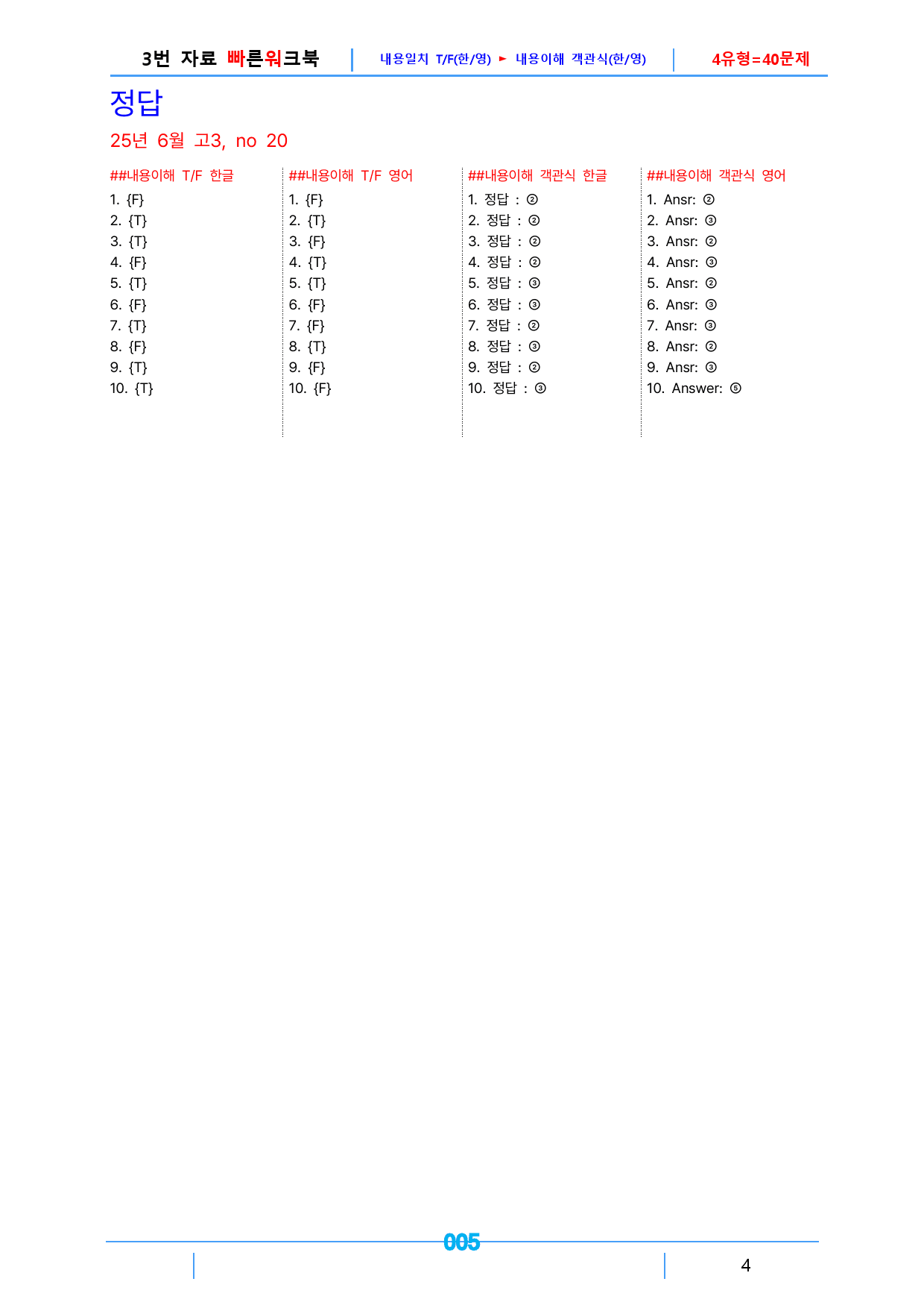 25년 6월 고3_3번 빠른워크북(1지문당 4유형X10제=40제)_preview_5