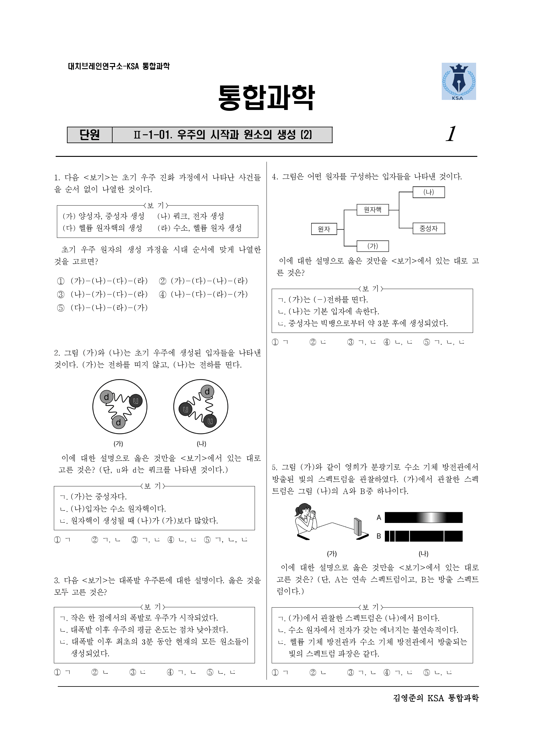 Ⅱ-1-01 우주의 시작과 원소의 생성 (2)_preview_1