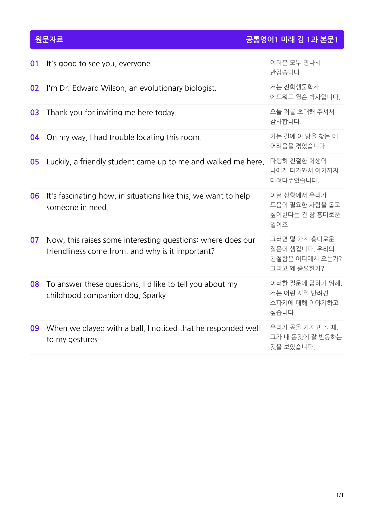 1공통영어1 미래 김, 빠른마인드맵+좌배빈, 1과 by 최상위영어_preview_13