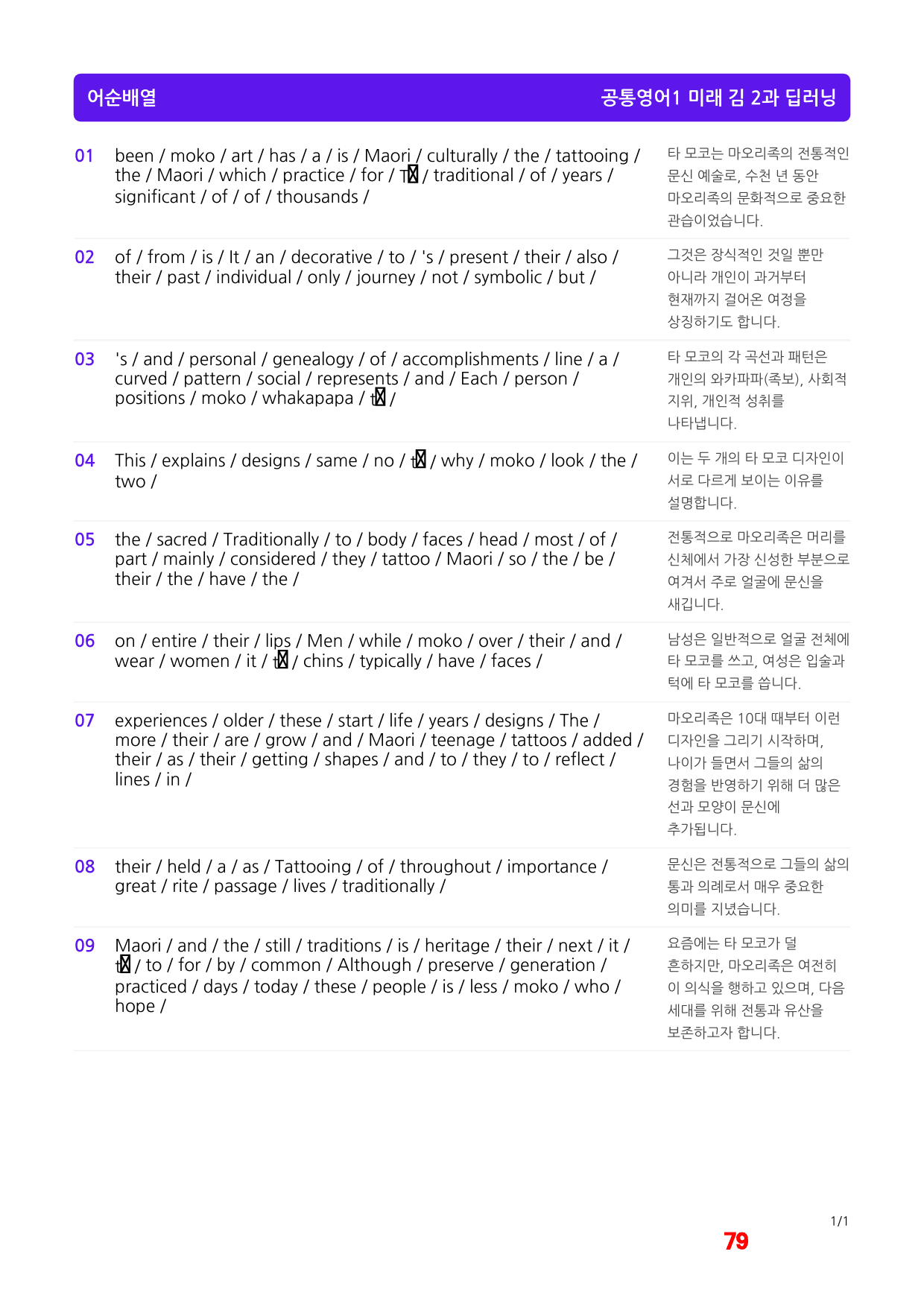 0공통영어1 미래 김, 책전체 빠른마인드맵+좌배빈 by 최상위영어_preview_79