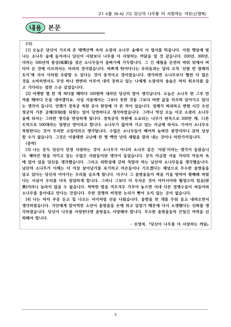 고1 25 6월 38-42 (다) 내용정리_preview_5