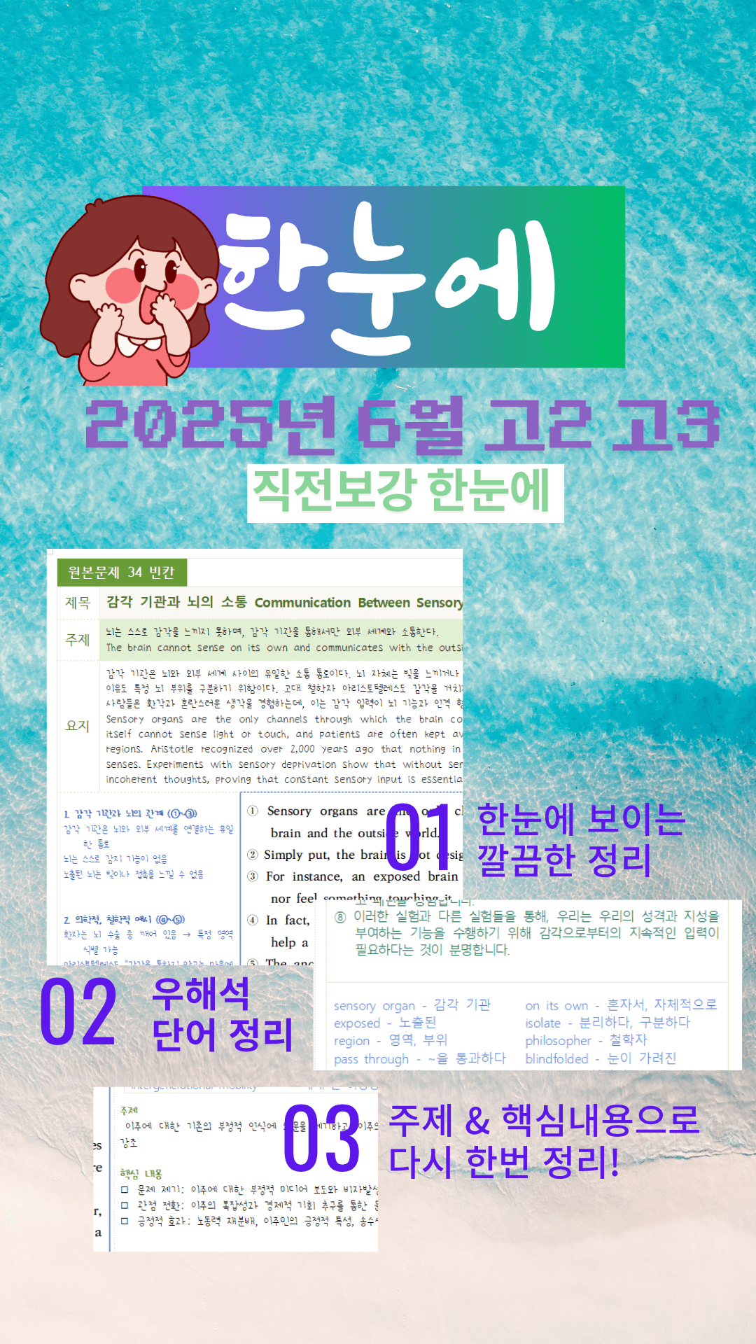 한눈에 25년 6월 고2 전국연합 직전보강 개요정리_promotion