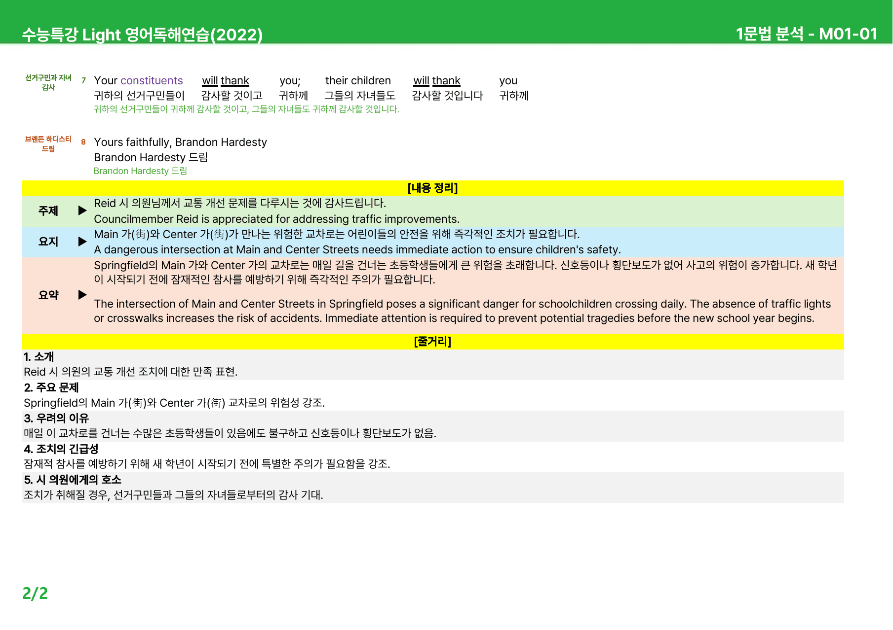 수능특강 Light 영어독해 (2022) Test1 - 상세분석_preview_2