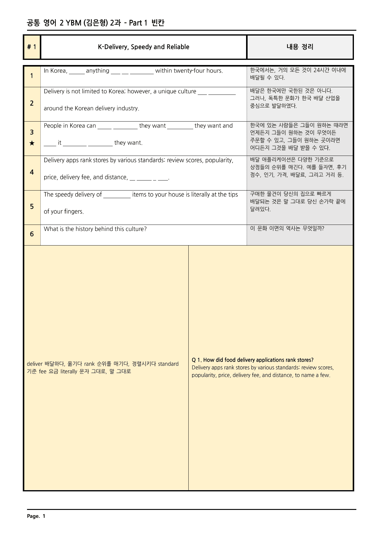 공통영어2 YBM(김) 2과 깔끔한 분석과 완벽한 테스트 (70페이지)_preview_undefined