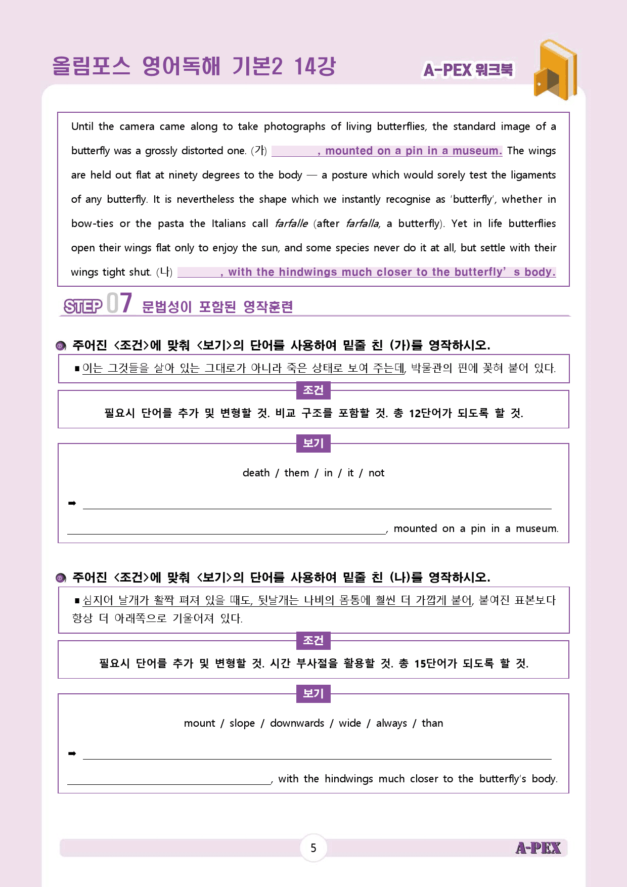 올림포스 영어독해 기본2 14강 워크북 (4지문)_preview_6