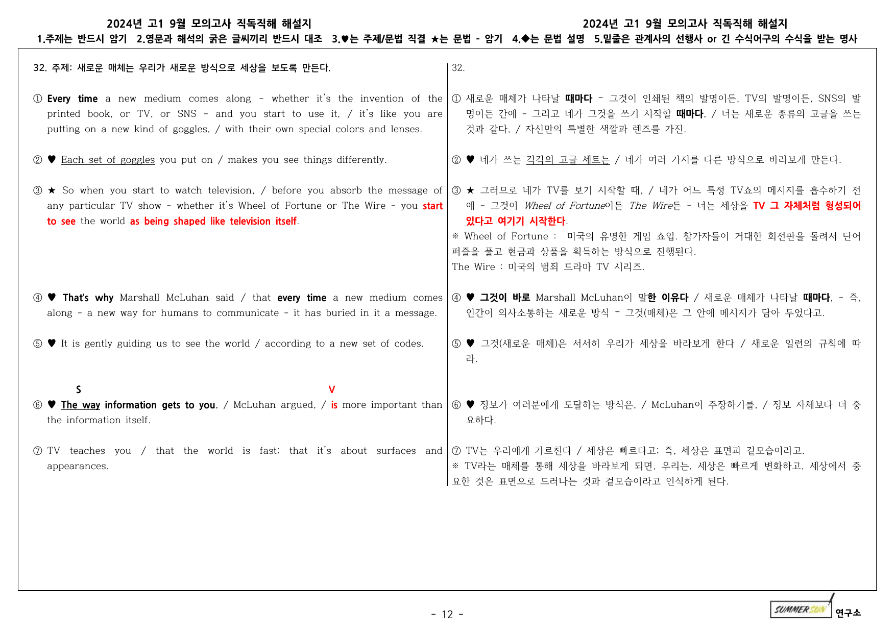 24년 고1 9월 직독직해분석 & Core Words & WorkBook_preview_undefined