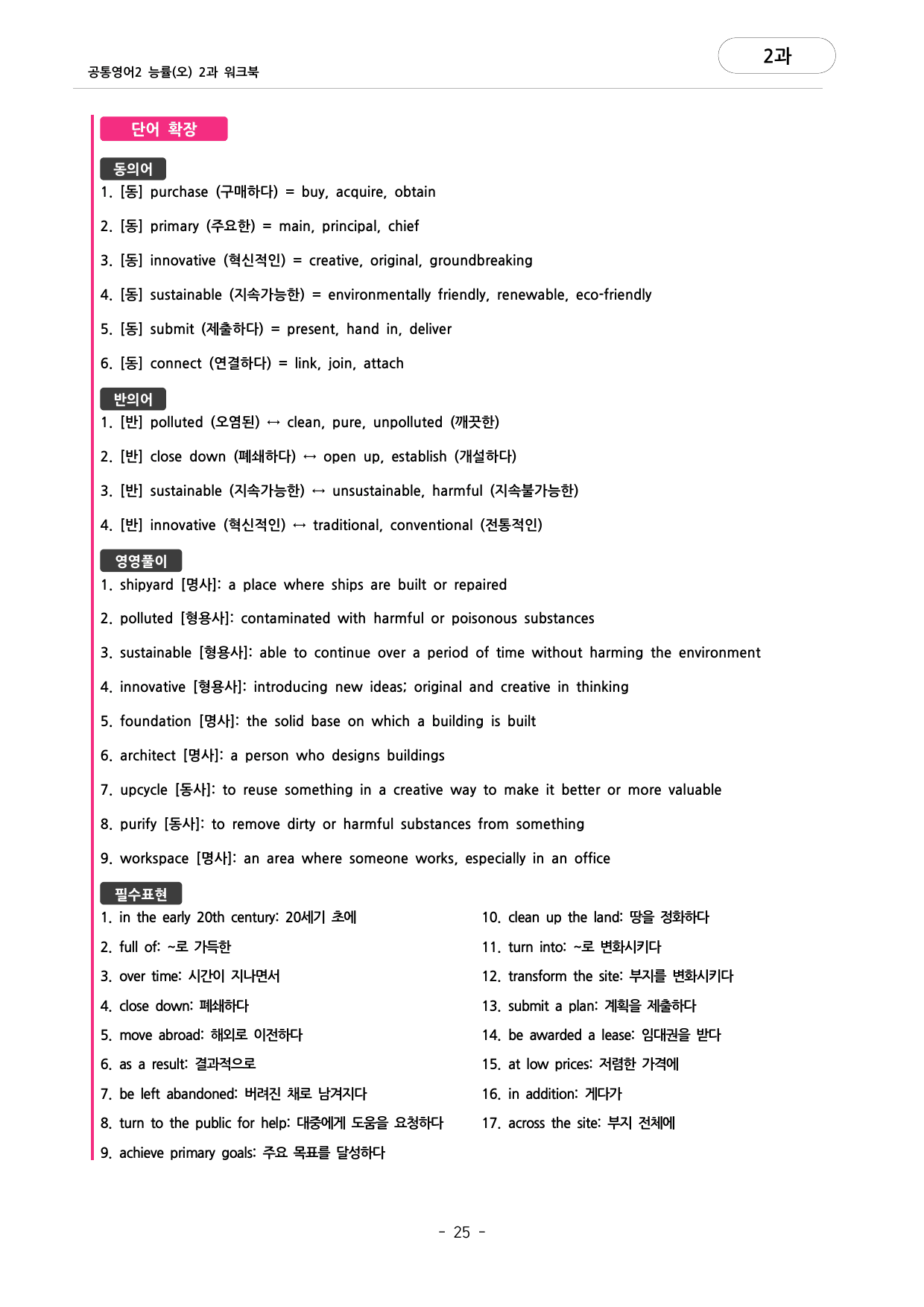 🩷공통영어2 능률(오) 2과 포인트워크북🩷_preview_undefined