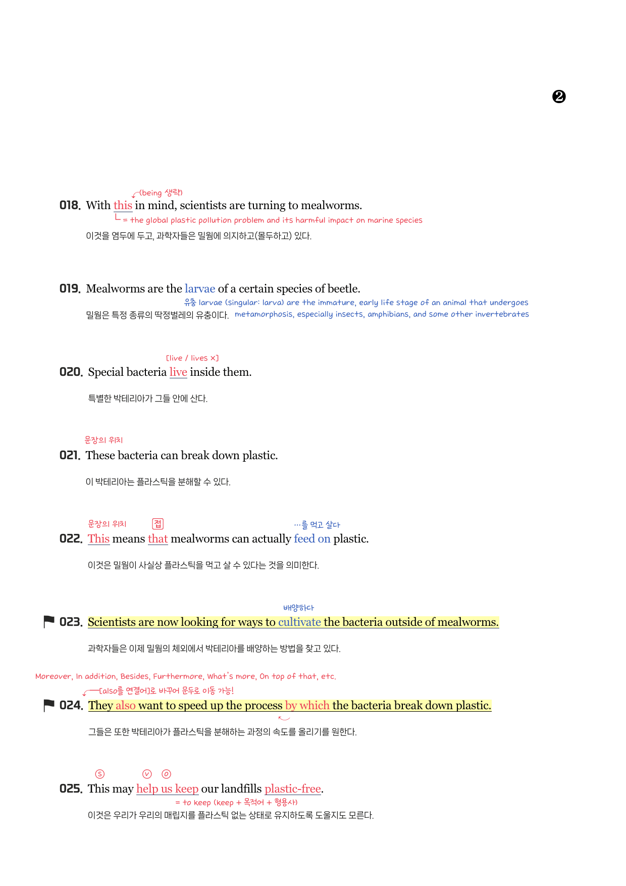 능률(민)_공통영어2_4과_분석노트_Grammar Check_한줄해석_preview_4