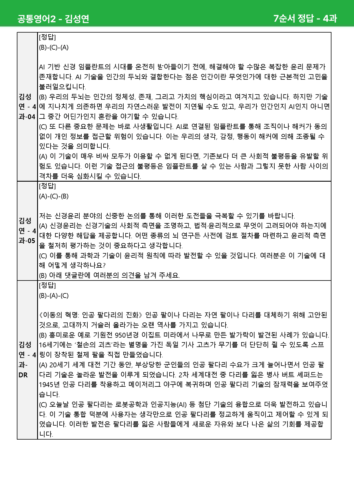 공통영어2 김성연 - 4과 상세분석 by 시드 잉글리쉬_preview_42