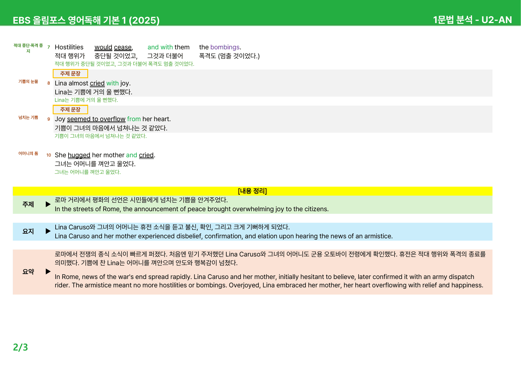 EBS 올림포스 영어독해 기본 1 (2025년) 1~4과 - 상세분석_preview_undefined