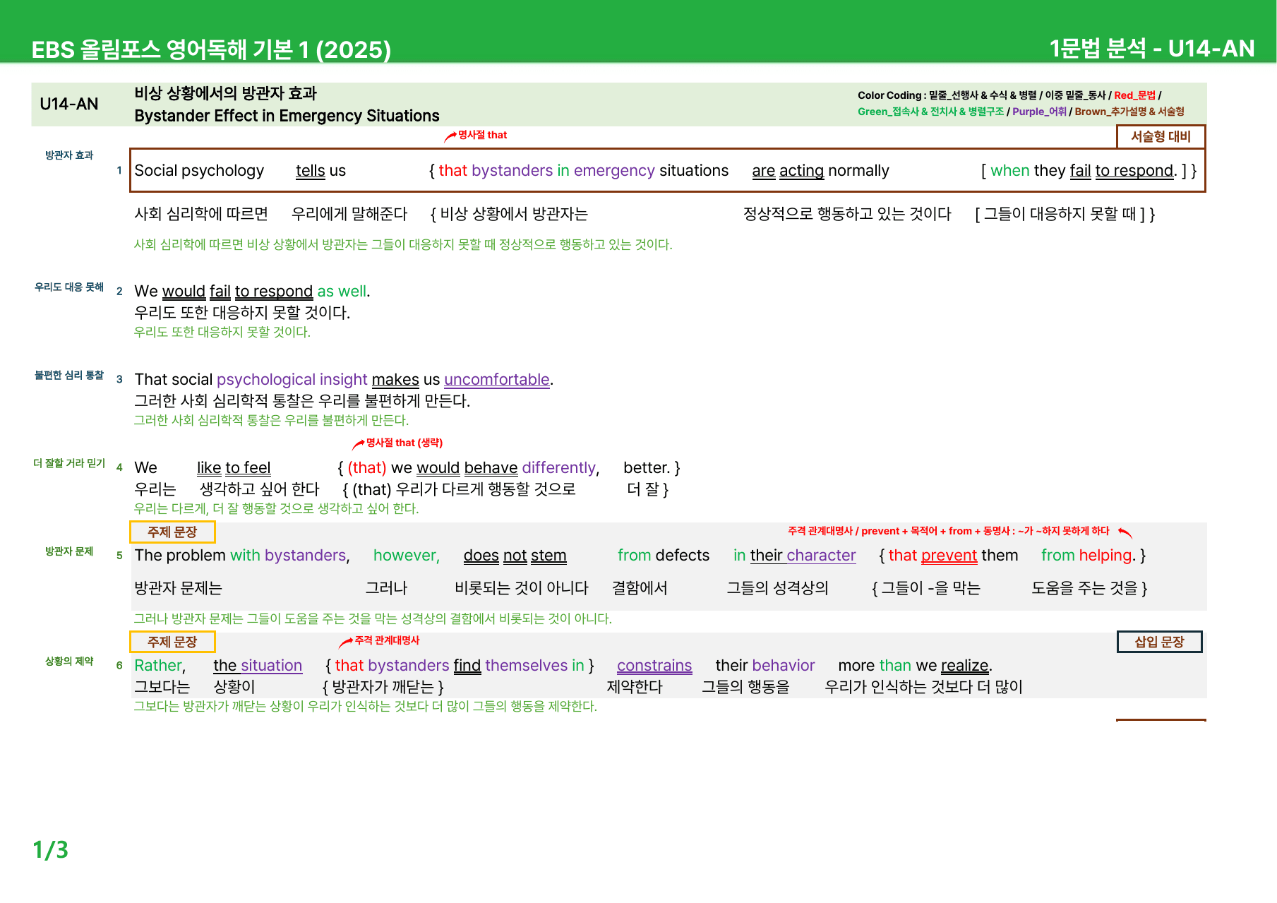 EBS 올림포스 영어독해 기본 1 (2025년) 12~14과 - 상세분석_preview_undefined