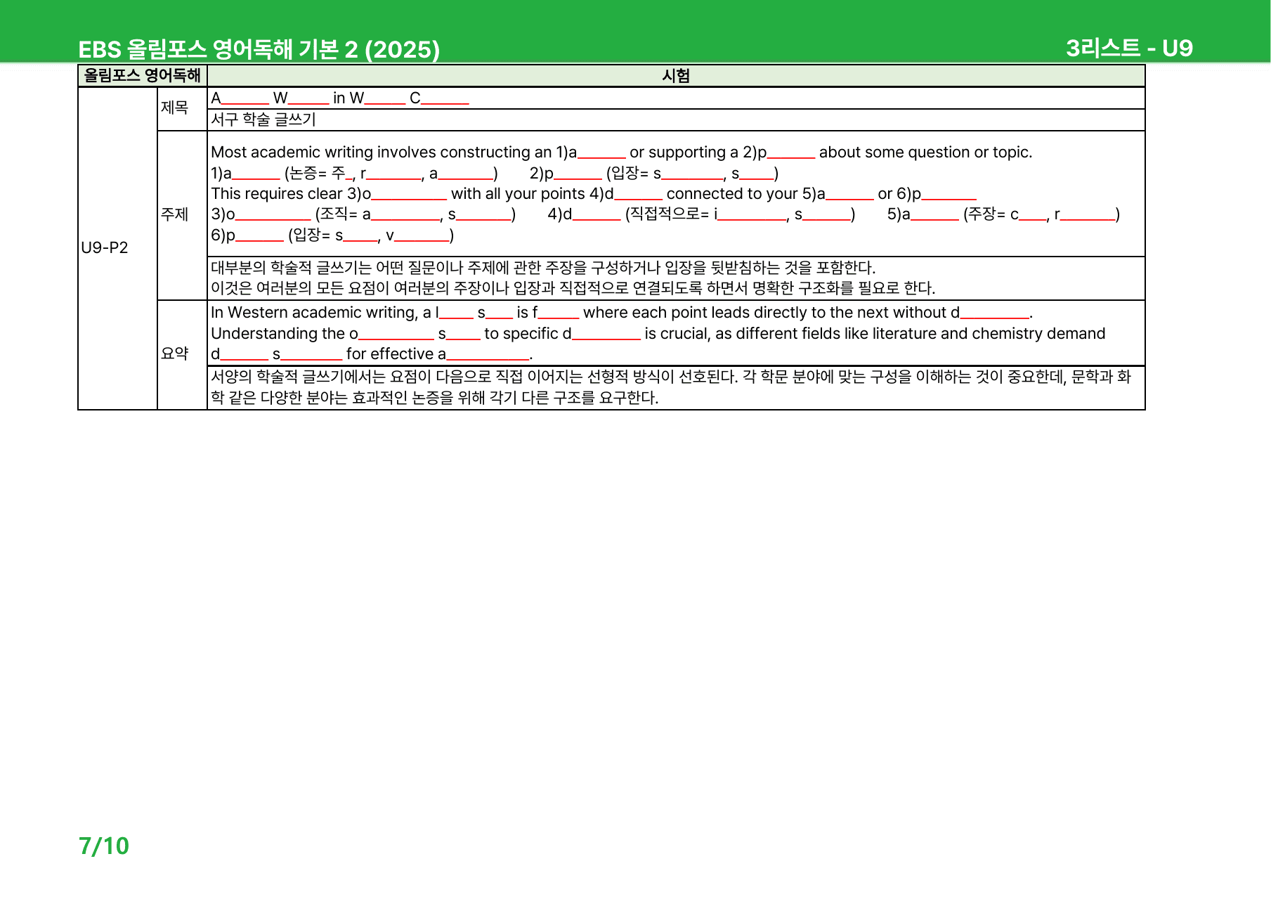 EBS 올림포스 영어독해 기본 2 (2025년) 9~11과 - 상세분석_preview_undefined
