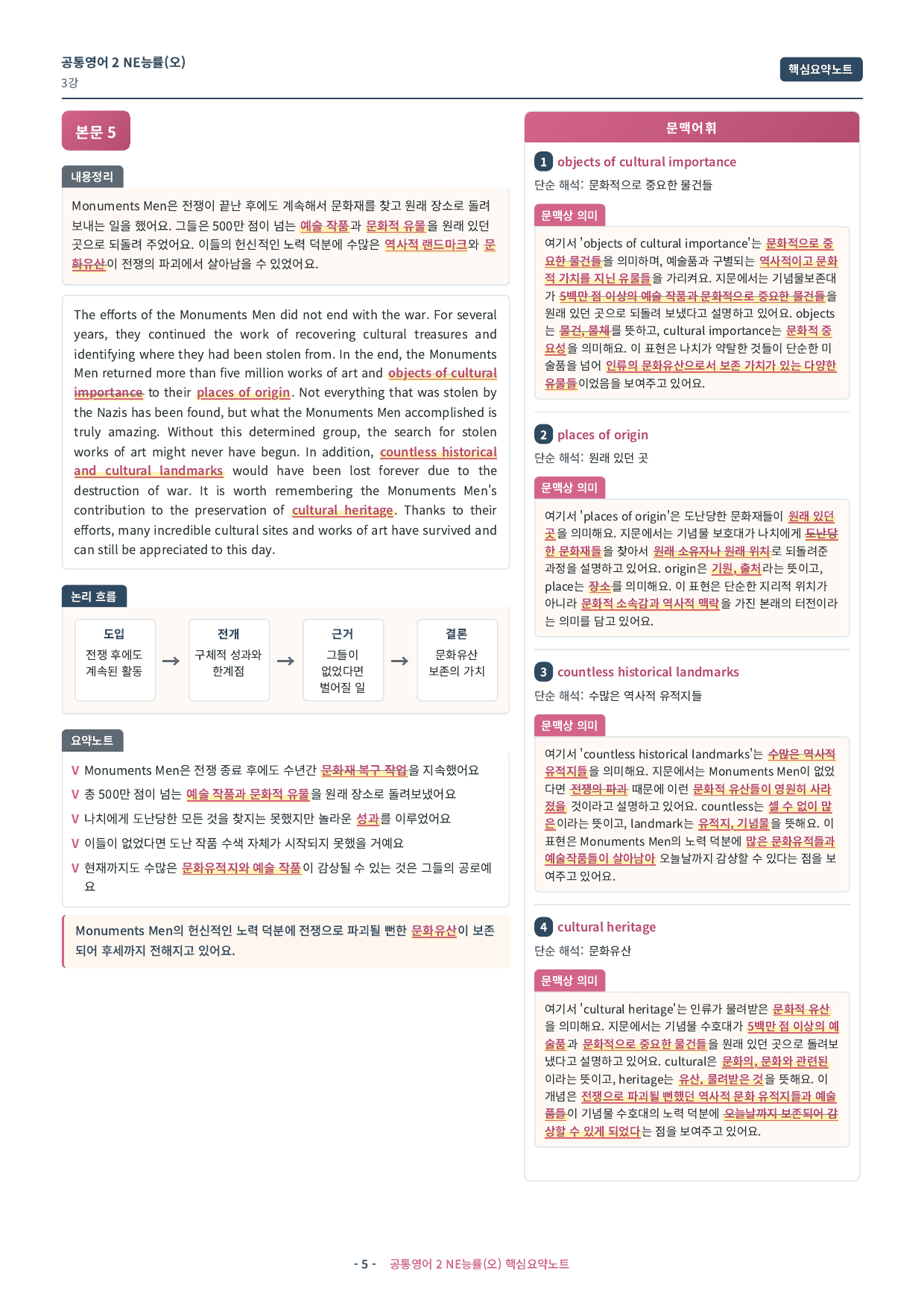 🩷 (공통영어2) 능률(오) 3과 핵심요약노트🩷_preview_undefined