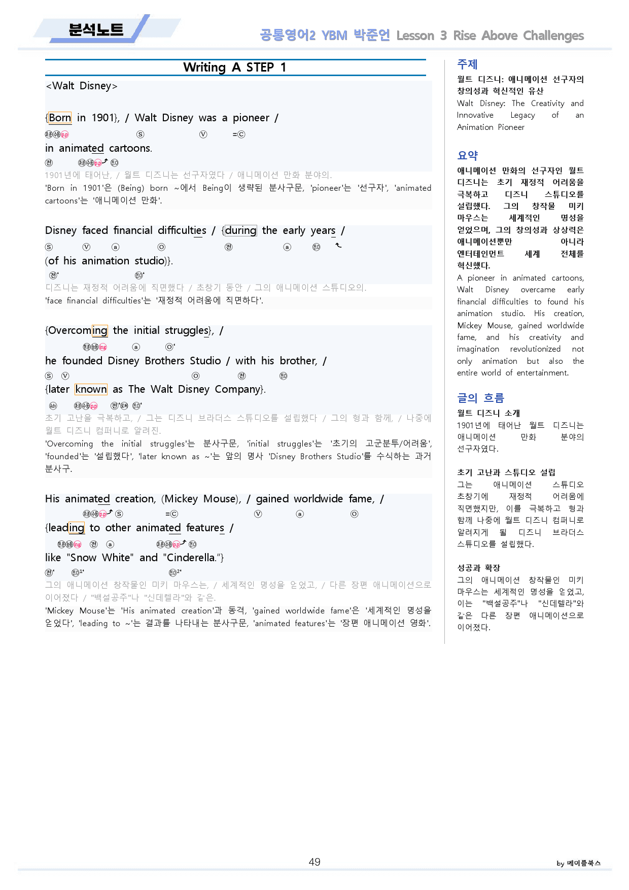 공통영어2 YBM 박준언 전체 통합 할인 분석노트 by 메이플북스_preview_49