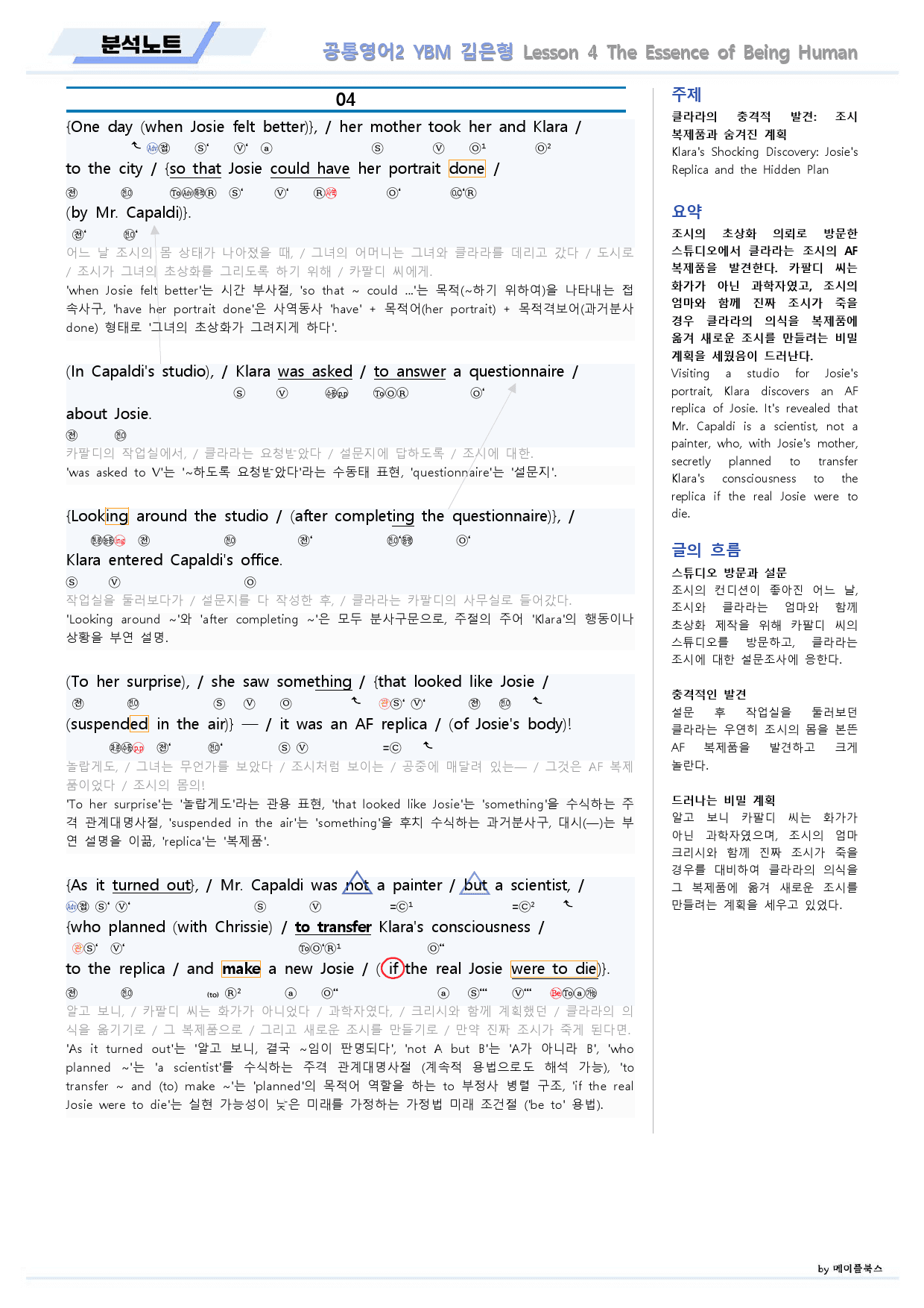 공통영어2 YBM 김은형 4강 4과 분석노트 by 메이플북스_preview_8