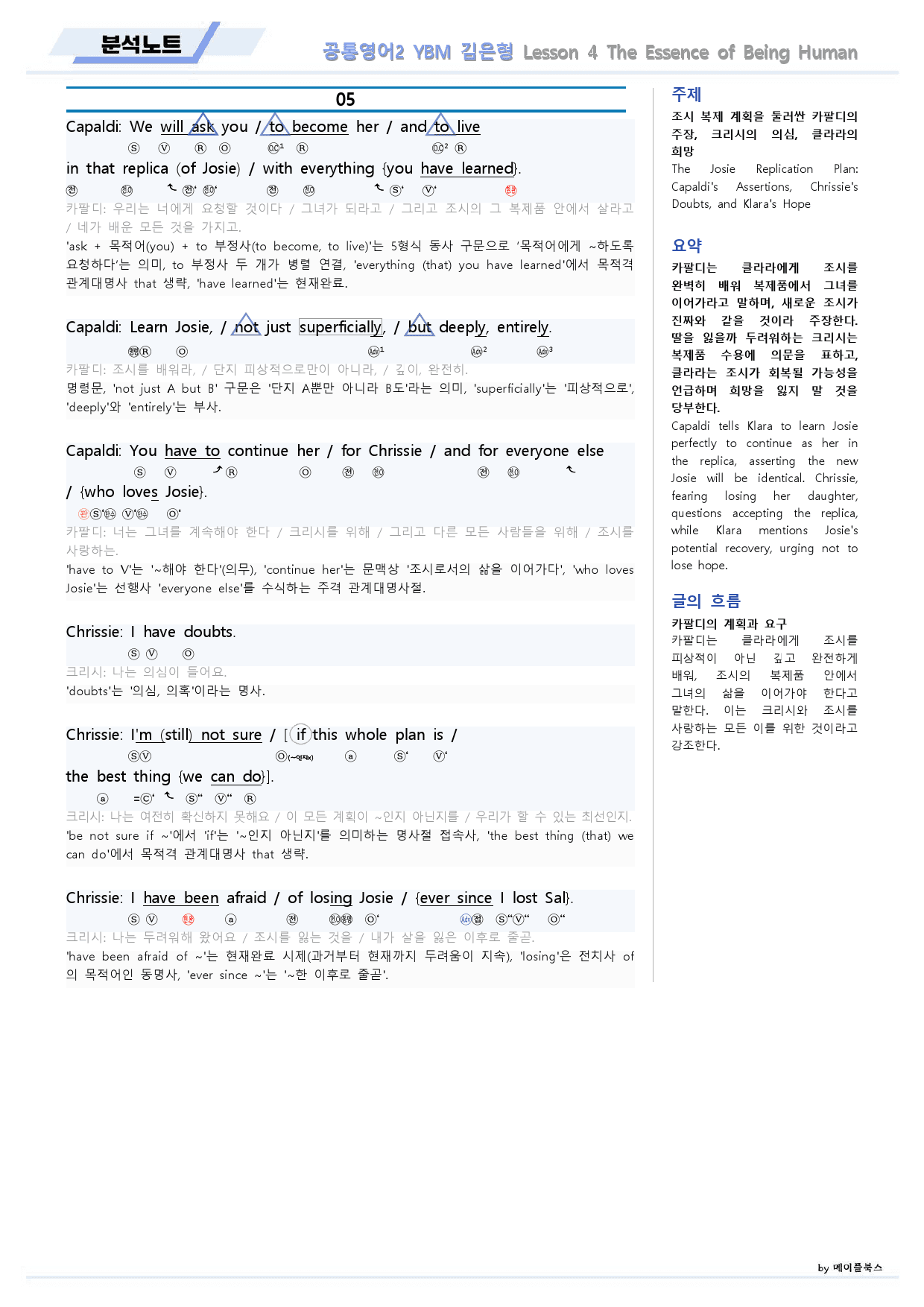 공통영어2 YBM 김은형 4강 4과 분석노트 by 메이플북스_preview_10