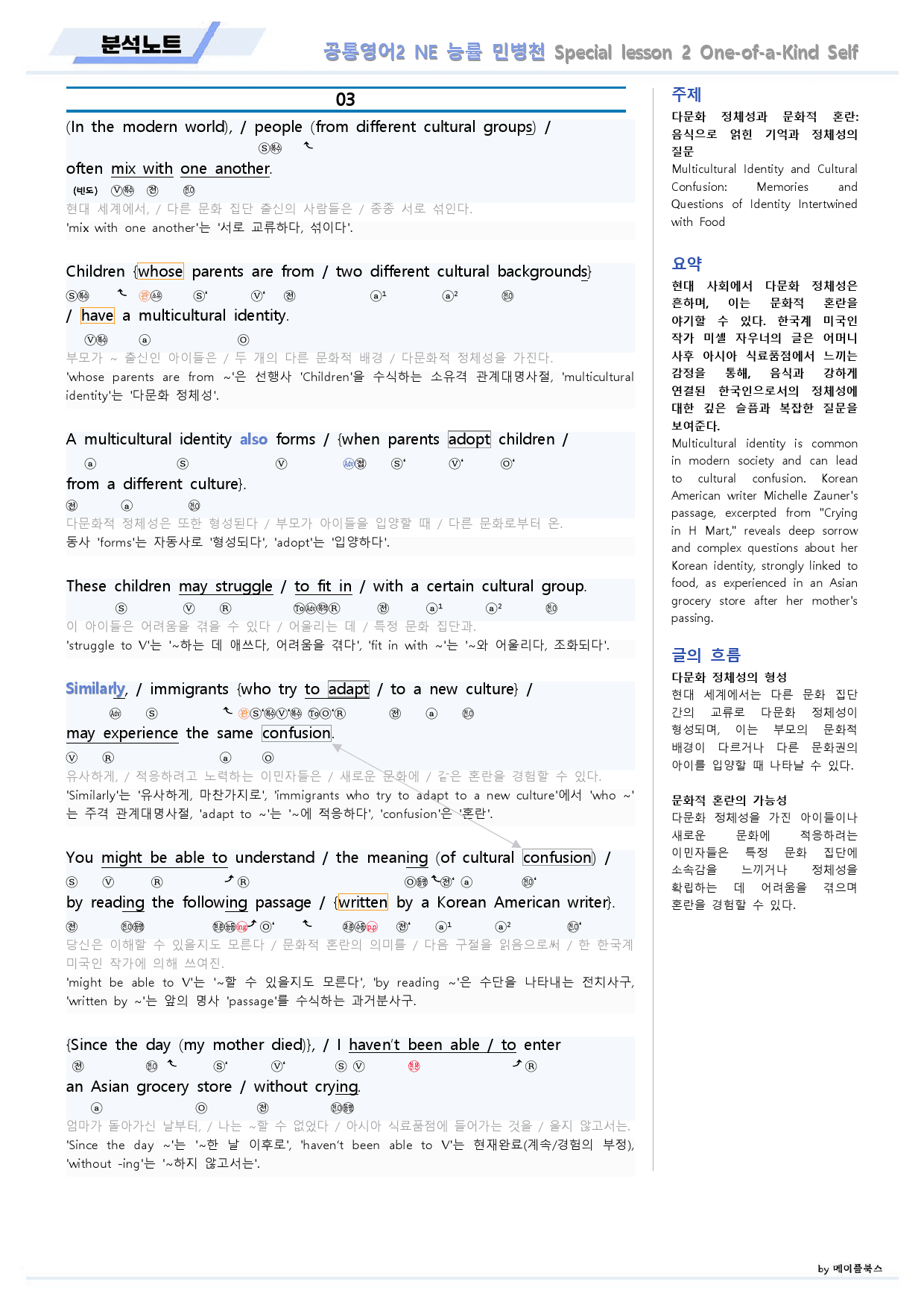 공통영어2 능률 민병천 Special Lesson2 분석노트 개정판_preview_6