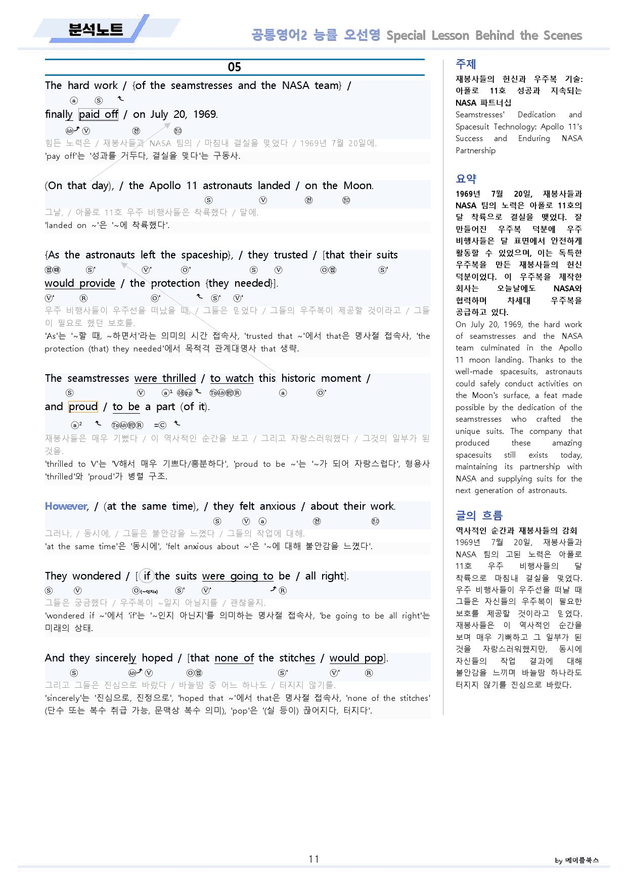 공통영어2 능률 오선영 스페셜레슨 분석노트 변형문제 워크북 올인원_preview_11