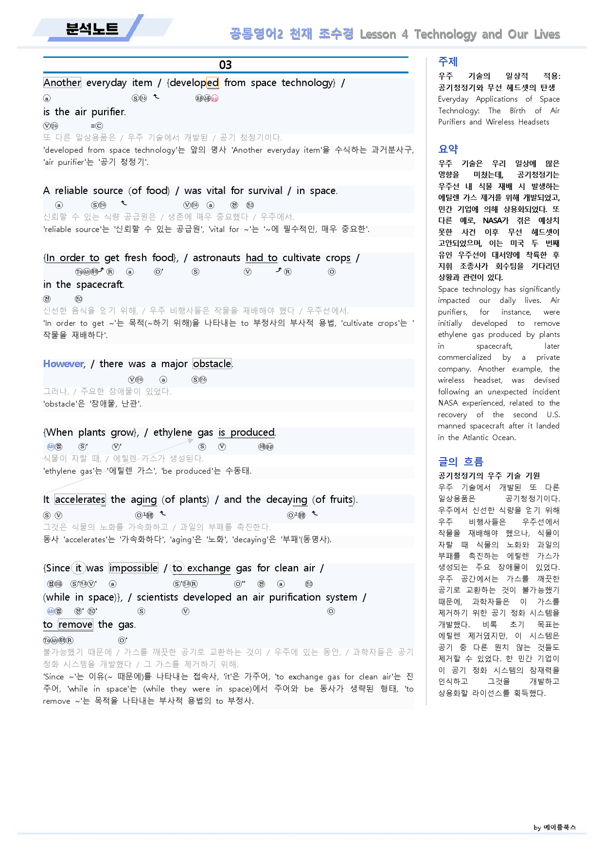 공통영어2 천재 조수경 4강 4과 분석노트 by 메이플북스_preview_6