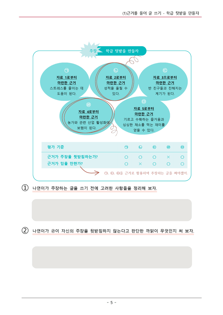 22개정 창비 중1-2 4(1) 학급 텃밭을 만들자 변형문제_preview_5
