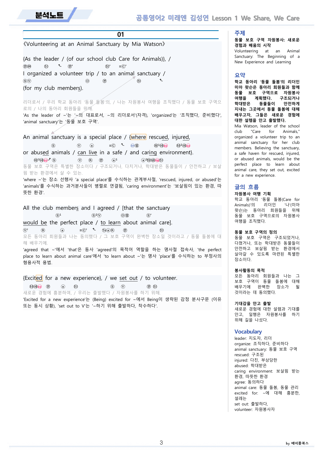 공통영어2 미래엔 김성연 1강 1과 분석 변형 워크북 by 메이플북스_preview_undefined