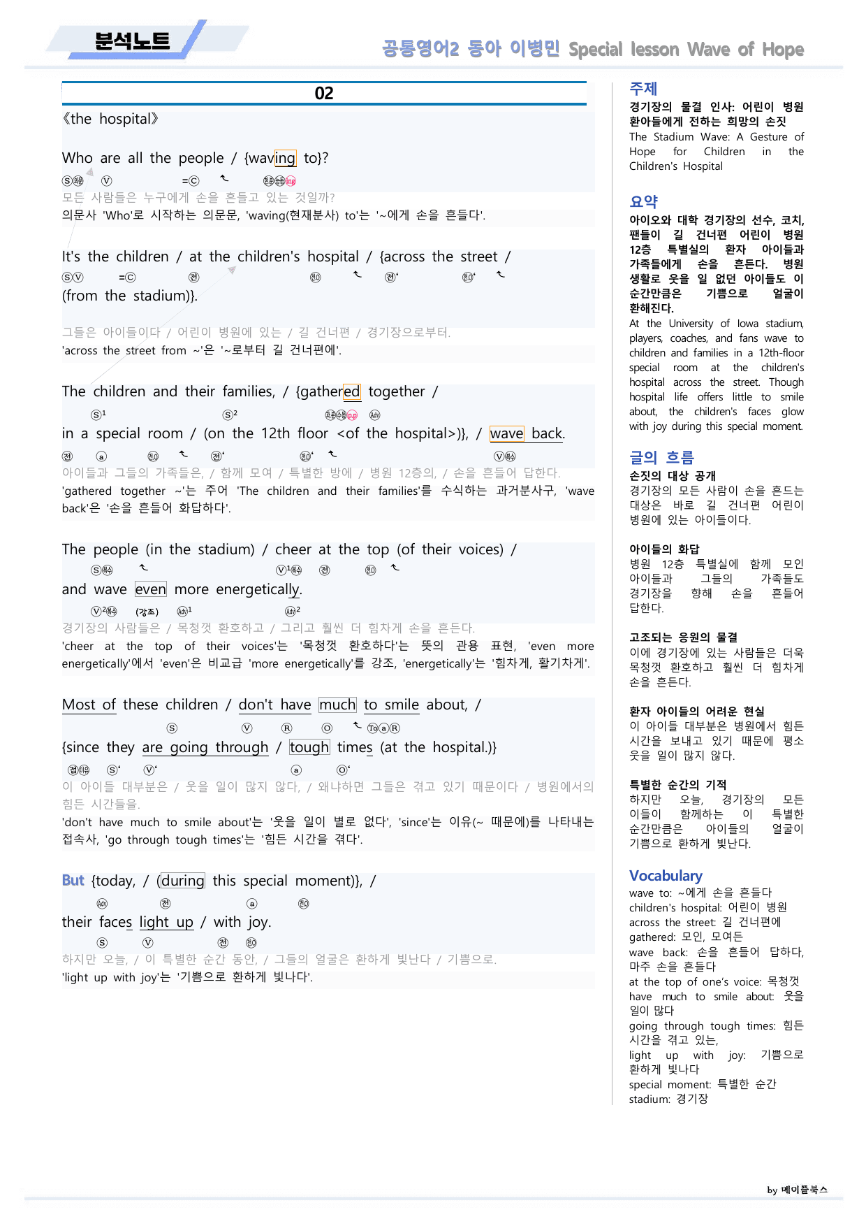 공통영어2 동아 이병민 Special 레슨 분석노트 by 메이플북스_preview_undefined
