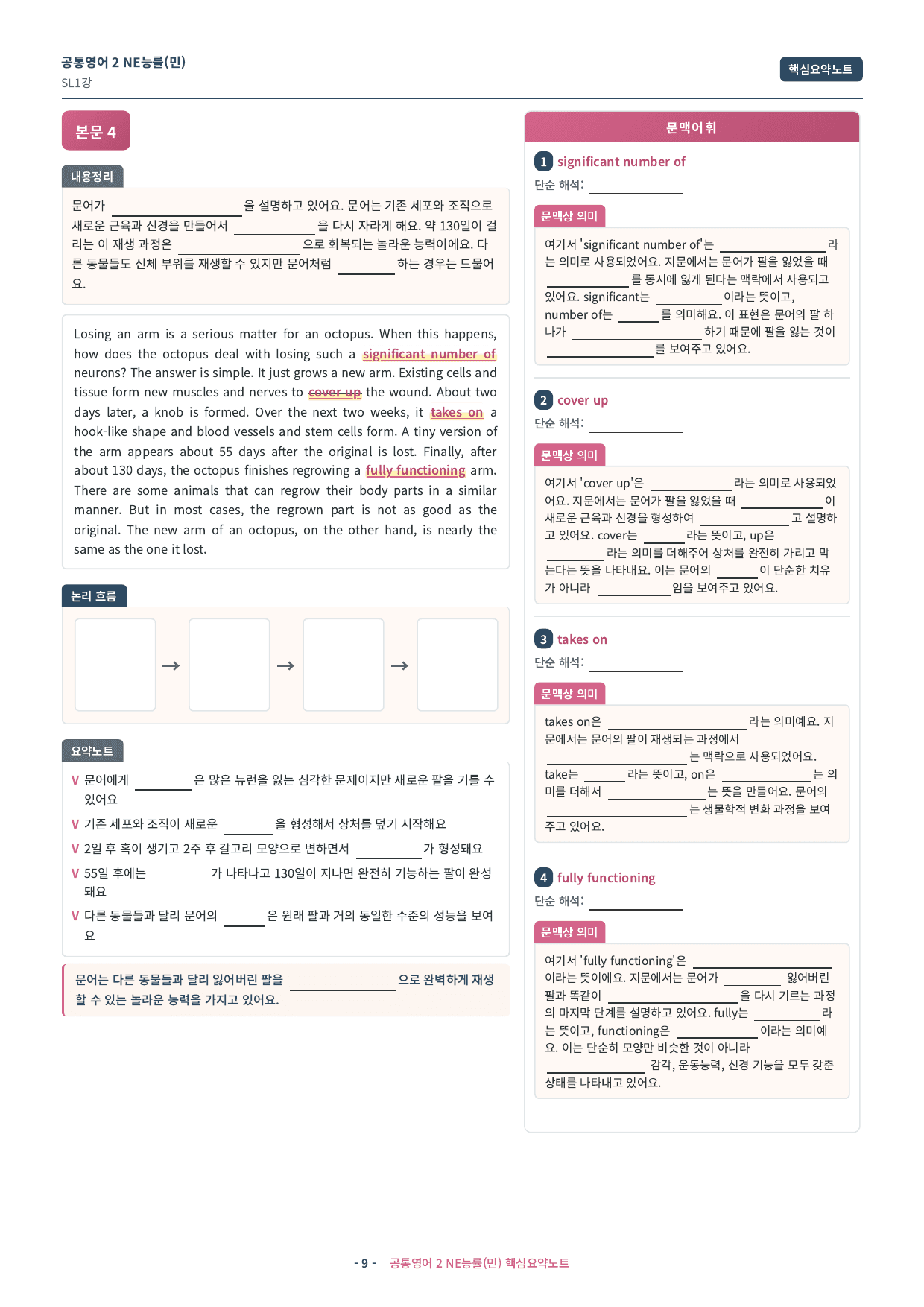 🩷 (공통영어2) 능률(민) SL1과 핵심요약노트🩷_preview_undefined