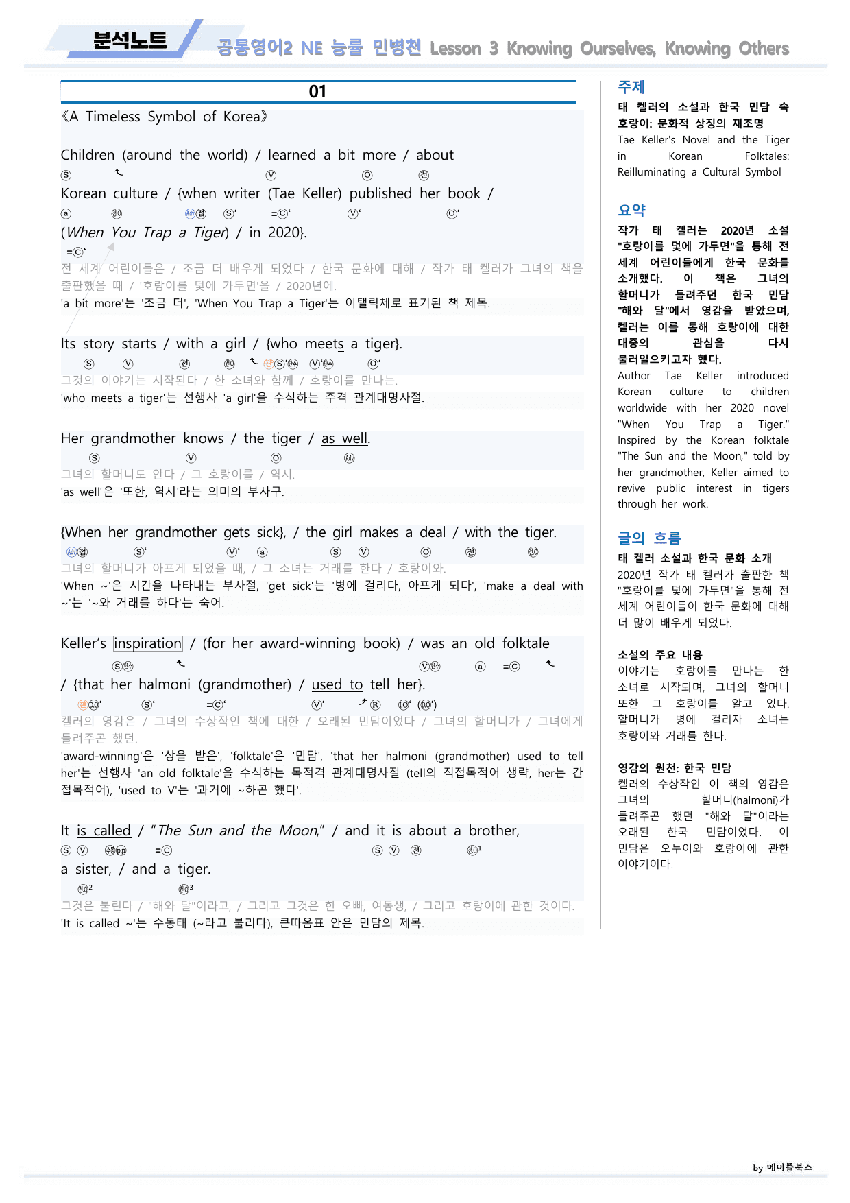 공통영어2 능률 민병천 03 3강 3과 분석노트 22년 개정_preview_undefined