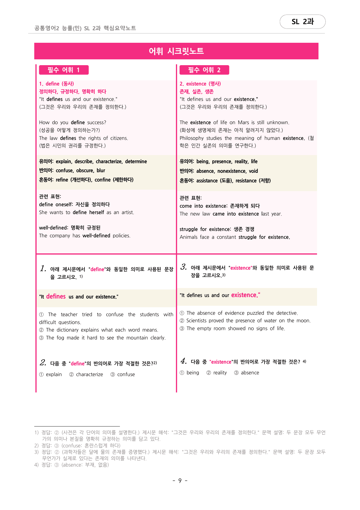 🩷능률(민)SL 2과 핵심요약노트+어법어휘+백지연습지 (공통영어2)🩷_preview_undefined