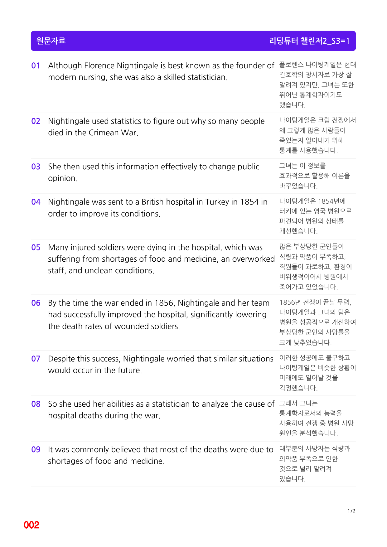 4번 자료, 메가 워크북, 리딩튜터 챌린저 2, Section 3_preview_undefined
