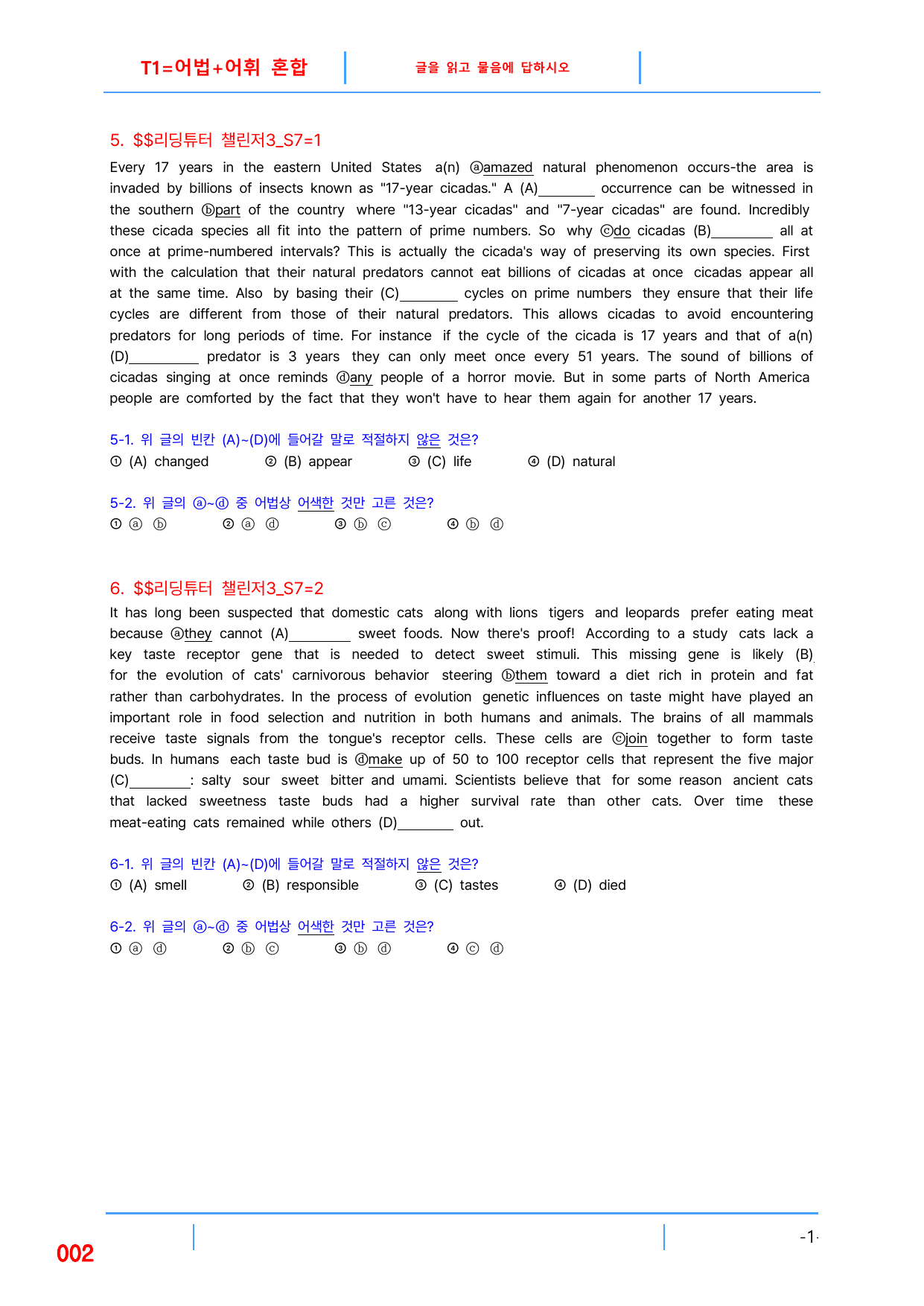 5번 자료, 빠른 변형문제, 리딩튜터 챌린저 3, Section 7_preview_undefined