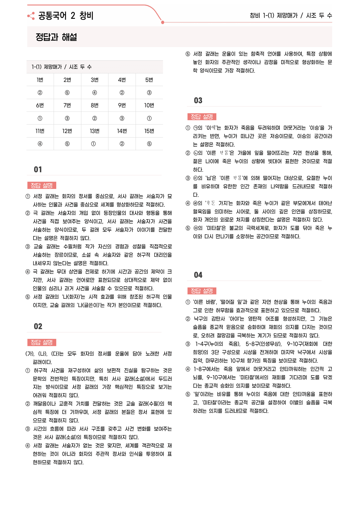 30문항) 창비 공통국어2 1-(1) 제망매가 시조 두 수_preview_undefined