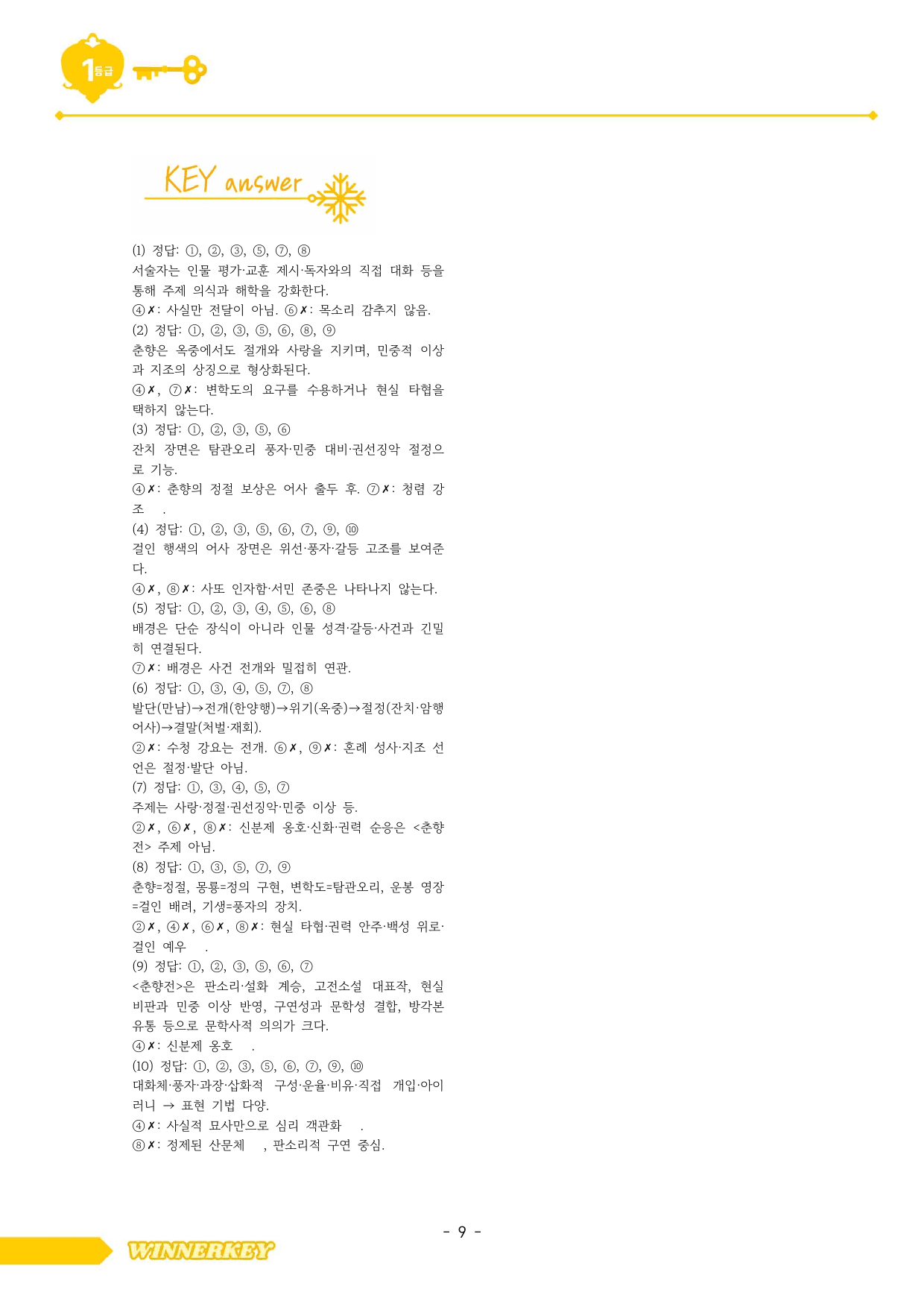 고전소설 <춘향전> 내신완성변형문제 다지선다 3세트 _preview_undefined